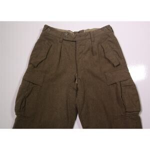 Wagner & Co Vintage Brown Wool Heavy Cargo Field Military Pants 32x30